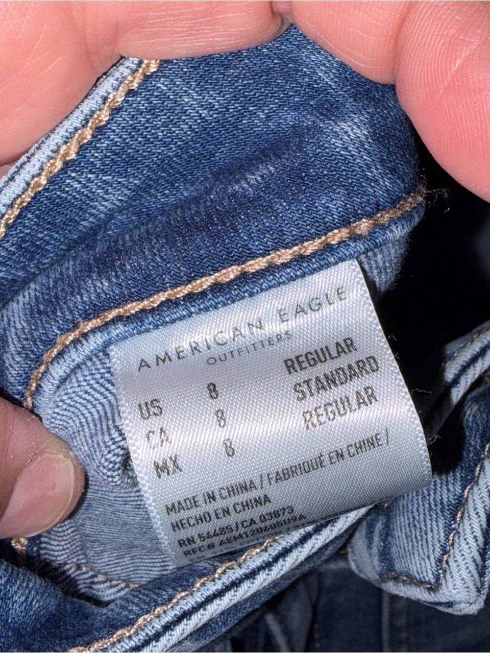 American Eagle Outfitters Women’s Dark Blue Flare Jeans - Size 8 Reg (033) - Picture 4 of 4